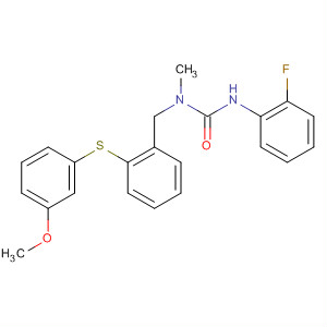89136-67-4  Urea,N'-(2-fluorophenyl)-N-[[(3-methoxyphenyl)thio]phenylmethyl]-N-methyl-
