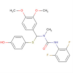 89136-80-1  Urea,N'-(2,6-difluorophenyl)-N-[(3,4-dimethoxyphenyl)[(4-hydroxyphenyl)thio]methyl]-N-methyl-
