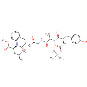 89137-45-1  L-Leucine,N-[N-[N-[N-[N-[(1,1-dimethylethoxy)carbonyl]-L-tyrosyl]-b-alanyl]glycyl]-L-phenylalanyl]-, methyl ester