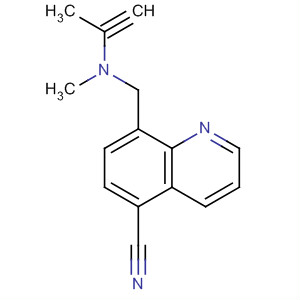 89159-89-7  5-Quinolinecarbonitrile, 8-[(methyl-2-propynylamino)methyl]-