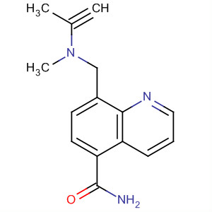 89159-93-3  5-Quinolinecarboxamide, 8-[(methyl-2-propynylamino)methyl]-