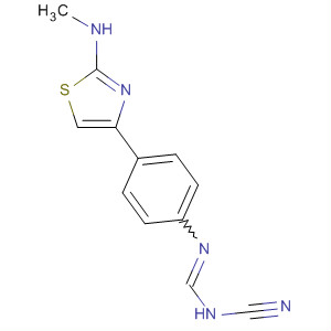 89250-81-7  Methanimidamide, N-cyano-N'-[4-[2-(methylamino)-4-thiazolyl]phenyl]-