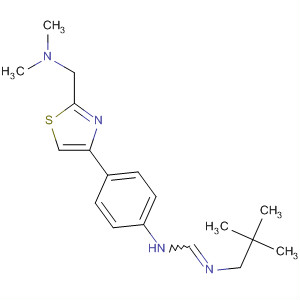 89259-29-0  Methanimidamide,N-[4-[2-[(dimethylamino)methyl]-4-thiazolyl]phenyl]-N'-(2,2-dimethylpropyl)-