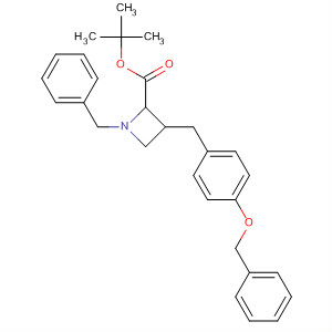 888494-39-1  2-Azetidinecarboxylic acid,3-[[4-(phenylmethoxy)phenyl]methyl]-1-(phenylmethyl)-, 1,1-dimethylethylester, (2R,3S)-