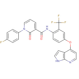 888720-14-7  3-Pyridinecarboxamide,1-(4-fluorophenyl)-1,2-dihydro-2-oxo-N-[4-(1H-pyrrolo[2,3-b]pyridin-4-yloxy)-2-(trifluoromethyl)phenyl]-