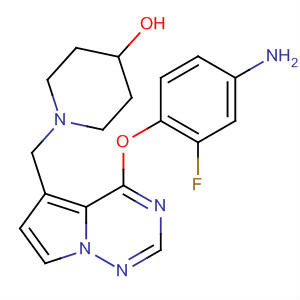 888720-86-3  4-Piperidinol,1-[[4-(4-amino-2-fluorophenoxy)pyrrolo[2,1-f][1,2,4]triazin-5-yl]methyl]-