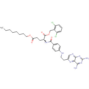 88887-43-8  L-Glutamic acid,N-[4-[[(2,4-diamino-6-pteridinyl)methyl]methylamino]benzoyl]-,5-[(2,6-dichlorophenyl)methyl] 1-octyl ester