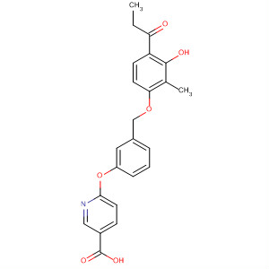 888966-92-5  3-Pyridinecarboxylic acid,6-[3-[[3-hydroxy-2-methyl-4-(1-oxopropyl)phenoxy]methyl]phenoxy]-