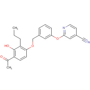 888967-96-2  4-Pyridinecarbonitrile,2-[3-[(4-acetyl-3-hydroxy-2-propylphenoxy)methyl]phenoxy]-