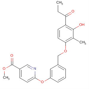 888968-01-2  3-Pyridinecarboxylic acid,6-[3-[[3-hydroxy-2-methyl-4-(1-oxopropyl)phenoxy]methyl]phenoxy]-,methyl ester