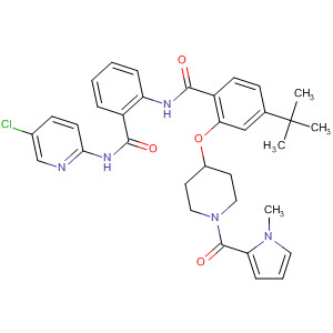 889120-49-4  Benzamide,N-[2-[[(5-chloro-2-pyridinyl)amino]carbonyl]phenyl]-4-(1,1-dimethylethyl)-2-[[1-[(1-methyl-1H-pyrrol-2-yl)carbonyl]-4-piperidinyl]oxy]-