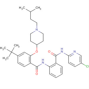 889120-51-8  Benzamide,N-[2-[[(5-chloro-2-pyridinyl)amino]carbonyl]phenyl]-4-(1,1-dimethylethyl)-2-[[1-(3-methylbutyl)-4-piperidinyl]oxy]-