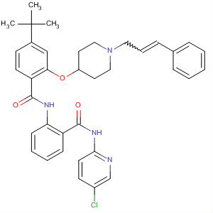 889120-54-1  Benzamide,N-[2-[[(5-chloro-2-pyridinyl)amino]carbonyl]phenyl]-4-(1,1-dimethylethyl)-2-[[1-(3-phenyl-2-propenyl)-4-piperidinyl]oxy]-