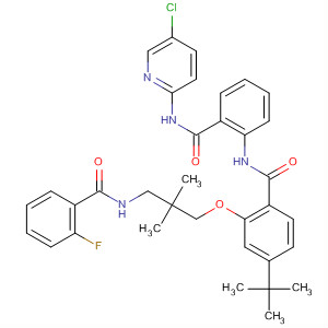 889120-68-7  Benzamide,N-[2-[[(5-chloro-2-pyridinyl)amino]carbonyl]phenyl]-4-(1,1-dimethylethyl)-2-[3-[(2-fluorobenzoyl)amino]-2,2-dimethylpropoxy]-