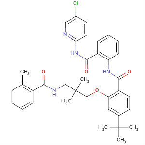 889120-71-2  Benzamide,N-[2-[[(5-chloro-2-pyridinyl)amino]carbonyl]phenyl]-4-(1,1-dimethylethyl)-2-[2,2-dimethyl-3-[(2-methylbenzoyl)amino]propoxy]-