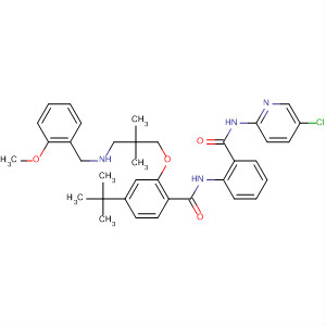 889120-78-9  Benzamide,N-[2-[[(5-chloro-2-pyridinyl)amino]carbonyl]phenyl]-4-(1,1-dimethylethyl)-2-[3-[[(2-methoxyphenyl)methyl]amino]-2,2-dimethylpropoxy]-