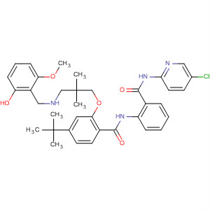 889120-81-4  Benzamide,N-[2-[[(5-chloro-2-pyridinyl)amino]carbonyl]phenyl]-4-(1,1-dimethylethyl)-2-[3-[[(2-hydroxy-6-methoxyphenyl)methyl]amino]-2,2-dimethylpropoxy]-