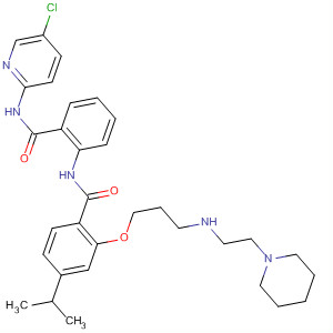 889121-31-7  Benzamide,N-[2-[[(5-chloro-2-pyridinyl)amino]carbonyl]phenyl]-4-(1-methylethyl)-2-[3-[[2-(1-piperidinyl)ethyl]amino]propoxy]-