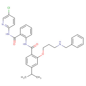 889121-36-2  Benzamide,N-[2-[[(5-chloro-2-pyridinyl)amino]carbonyl]phenyl]-4-(1-methylethyl)-2-[3-[(phenylmethyl)amino]propoxy]-