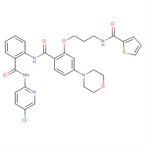 889123-69-7  2-Thiophenecarboxamide,N-[3-[2-[[[2-[[(5-chloro-2-pyridinyl)amino]carbonyl]phenyl]amino]carbonyl]-5-(4-morpholinyl)phenoxy]propyl]-