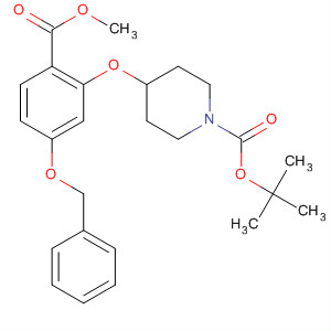 889124-73-6  1-Piperidinecarboxylic acid,4-[2-(methoxycarbonyl)-5-(phenylmethoxy)phenoxy]-, 1,1-dimethylethylester