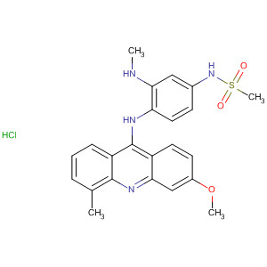88913-63-7  Methanesulfonamide,N-[4-[(3-methoxy-5-methyl-9-acridinyl)amino]-3-(methylamino)phenyl]-,monohydrochloride