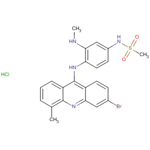 88913-67-1  Methanesulfonamide,N-[4-[(3-bromo-5-methyl-9-acridinyl)amino]-3-(methylamino)phenyl]-,monohydrochloride