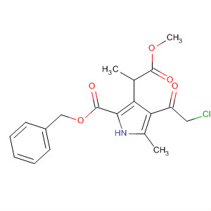 88915-87-1  1H-Pyrrole-3-propanoic acid,4-(chloroacetyl)-5-methyl-2-[(phenylmethoxy)carbonyl]-, methyl ester