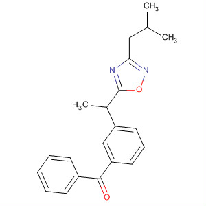 88955-01-5  Methanone,[3-[1-[3-(2-methylpropyl)-1,2,4-oxadiazol-5-yl]ethyl]phenyl]phenyl-