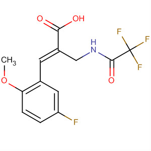 889855-46-3  2-Propenoic acid,3-(5-fluoro-2-methoxyphenyl)-2-[[(trifluoroacetyl)amino]methyl]-, (2E)-