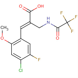 889855-51-0  2-Propenoic acid,3-(4-chloro-5-fluoro-2-methoxyphenyl)-2-[[(trifluoroacetyl)amino]methyl]-,(2E)-