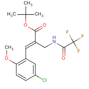 889857-24-3  2-Propenoic acid,3-(5-chloro-2-methoxyphenyl)-2-[[(trifluoroacetyl)amino]methyl]-,1,1-dimethylethyl ester, (2E)-