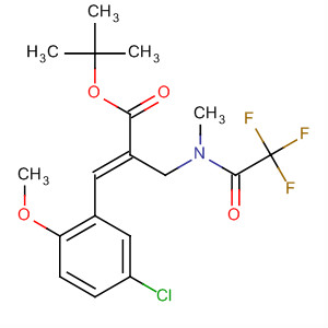 889857-25-4  2-Propenoic acid,3-(5-chloro-2-methoxyphenyl)-2-[[methyl(trifluoroacetyl)amino]methyl]-,1,1-dimethylethyl ester, (2E)-