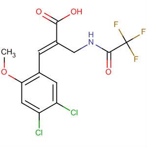 889857-90-3  2-Propenoic acid,3-(4,5-dichloro-2-methoxyphenyl)-2-[[(trifluoroacetyl)amino]methyl]-,(2E)-