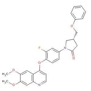 890020-78-7  2-Pyrrolidinone,1-[4-[(6,7-dimethoxy-4-quinolinyl)oxy]-3-fluorophenyl]-4-(phenoxymethyl)-, (4R)-