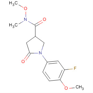 890021-54-2  3-Pyrrolidinecarboxamide,1-(3-fluoro-4-methoxyphenyl)-N-methoxy-N-methyl-5-oxo-