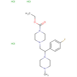 89011-75-6  1-Piperazinecarboxylic acid,4-[2-(4-fluorophenyl)-2-(4-methyl-1-piperazinyl)ethyl]-, ethyl ester,trihydrochloride