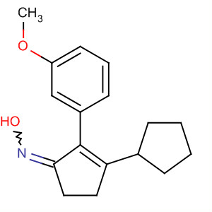 890303-79-4  2-Cyclopenten-1-one, 3-cyclopentyl-2-(3-methoxyphenyl)-, oxime