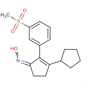 890303-95-4  2-Cyclopenten-1-one, 3-cyclopentyl-2-[3-(methylsulfonyl)phenyl]-, oxime