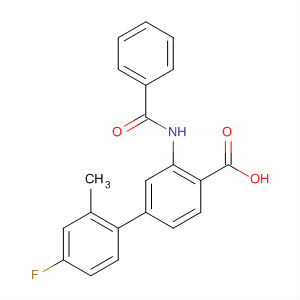 890314-06-4  [1,1'-Biphenyl]-4-carboxylic acid, 3-(benzoylamino)-4'-fluoro-2'-methyl-