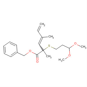 886733-96-6  3,5-Hexadienoic acid, 2-[(3,3-dimethoxypropyl)thio]-2,4-dimethyl-,phenylmethyl ester, (2R,3E)-
