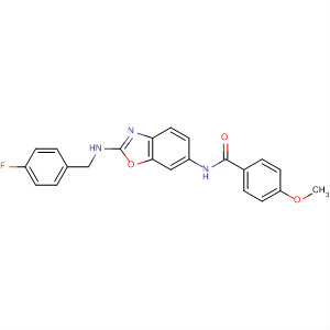 886982-70-3  Benzamide,N-[2-[[(4-fluorophenyl)methyl]amino]-6-benzoxazolyl]-4-methoxy-
