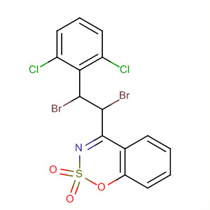 88702-01-6  1,2,3-Benzoxathiazine, 4-[1,2-dibromo-2-(2,6-dichlorophenyl)ethyl]-,2,2-dioxide