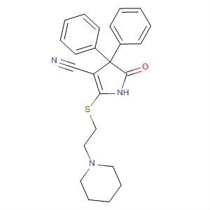 88709-41-5  1H-Pyrrole-3-carbonitrile,4,5-dihydro-5-oxo-4,4-diphenyl-2-[[2-(1-piperidinyl)ethyl]thio]-