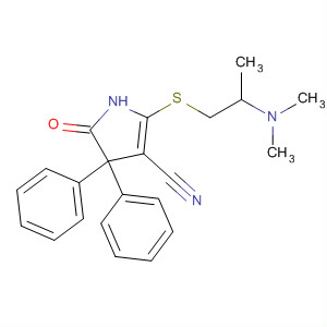 88709-42-6  1H-Pyrrole-3-carbonitrile,2-[[2-(dimethylamino)propyl]thio]-4,5-dihydro-5-oxo-4,4-diphenyl-