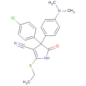 88709-45-9  1H-Pyrrole-3-carbonitrile,4-(4-chlorophenyl)-4-[4-(dimethylamino)phenyl]-2-(ethylthio)-4,5-dihydro-5-oxo-