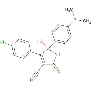 88709-46-0  1H-Pyrrole-3-carbonitrile,4-(4-chlorophenyl)-5-[4-(dimethylamino)phenyl]-2,5-dihydro-5-hydroxy-2-thioxo-