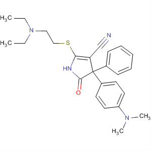 88709-51-7  1H-Pyrrole-3-carbonitrile,2-[[2-(diethylamino)ethyl]thio]-4-[4-(dimethylamino)phenyl]-4,5-dihydro-5-oxo-4-phenyl-