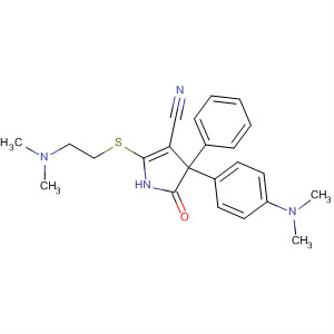 88709-53-9  1H-Pyrrole-3-carbonitrile,2-[[2-(dimethylamino)ethyl]thio]-4-[4-(dimethylamino)phenyl]-4,5-dihydro-5-oxo-4-phenyl-