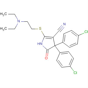 88709-55-1  1H-Pyrrole-3-carbonitrile,4,4-bis(4-chlorophenyl)-2-[[2-(diethylamino)ethyl]thio]-4,5-dihydro-5-oxo-